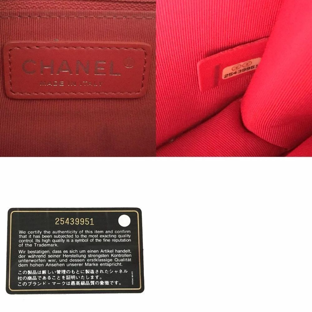 Auth Chanel Tramezzo Box Flap Double CC Logo Calfskin Chain Shoulder Bag Red - Picture 8 of 11